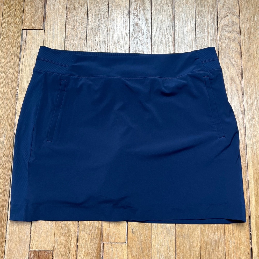 Athleta Brooklyn 16" Skort Blue Pickleball Golf Tennis‎ Stretch Women's Size 16